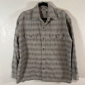 No Fear 90s Vintage Shacket Black & White Plaid Skater Grunge Size Large